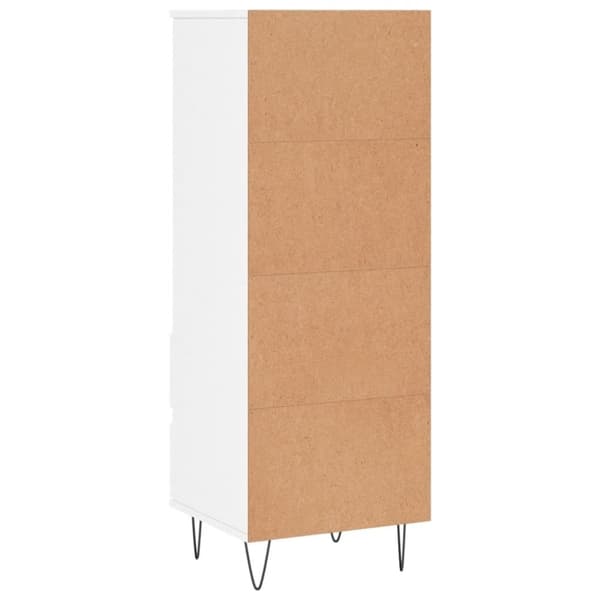 vidaXL højskab 40x36x110 cm konstrueret træ hvid højglans