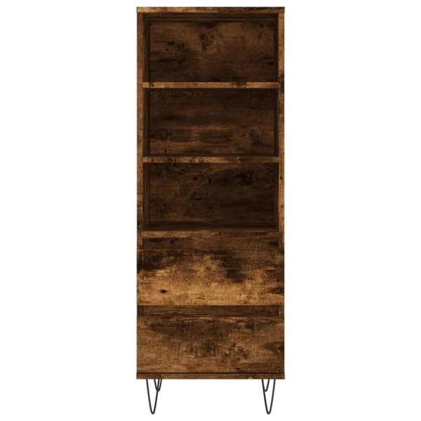 vidaXL Highboard røkt eik 40x36x110 cm konstruert tre