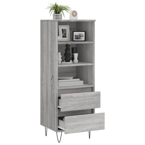vidaXL skab 40x36x110 cm konstrueret træ Grå sonoma-eg