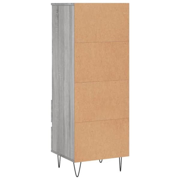 vidaXL skab 40x36x110 cm konstrueret træ Grå sonoma-eg