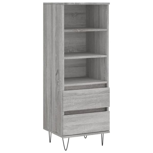 vidaXL skab 40x36x110 cm konstrueret træ Grå sonoma-eg