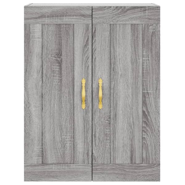 vidaXL Veggskap grå sonoma 69,5x34x90 cm konstruert tre
