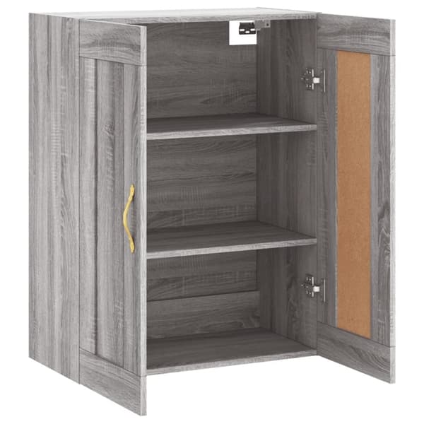 vidaXL vægskab 69,5x34x90 cm konstrueret træ grå sonoma-eg