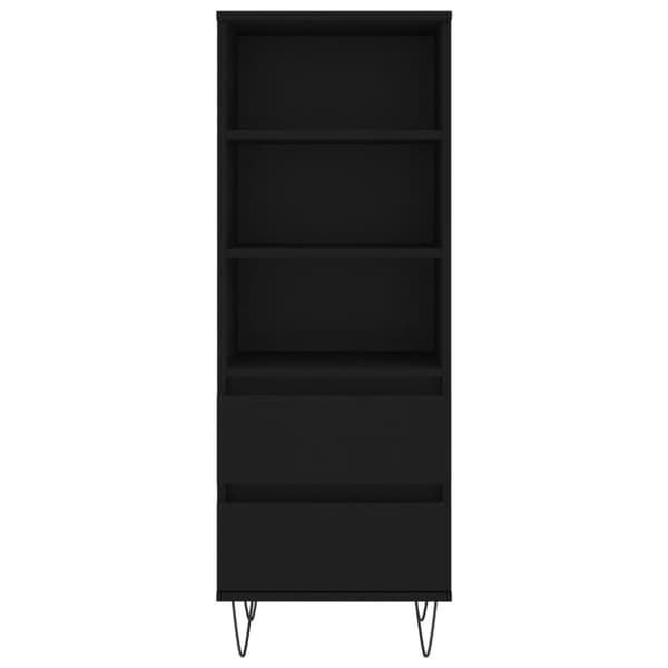 vidaXL højskab 40x36x110 cm konstrueret træ sort