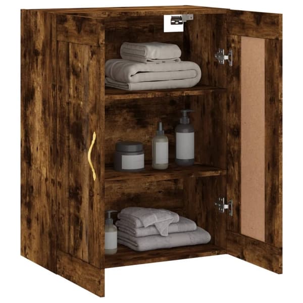 vidaXL vægskab 69,5x34x90 cm konstrueret træ røget sonoma-eg