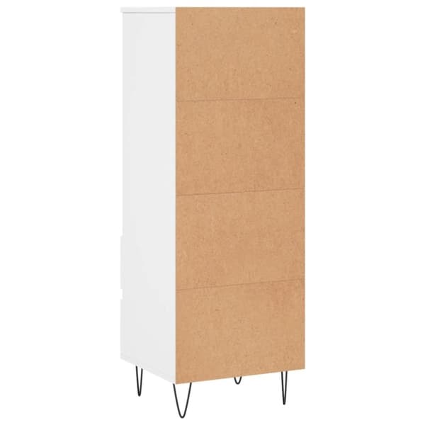 vidaXL Högskåp vit 40x36x110 cm konstruerat trä