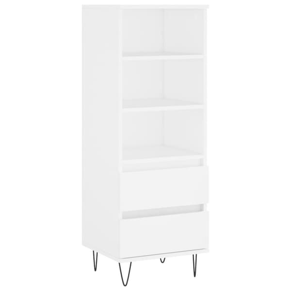 vidaXL Högskåp vit 40x36x110 cm konstruerat trä
