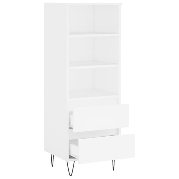 vidaXL højskab 40x36x110 cm konstrueret træ hvid