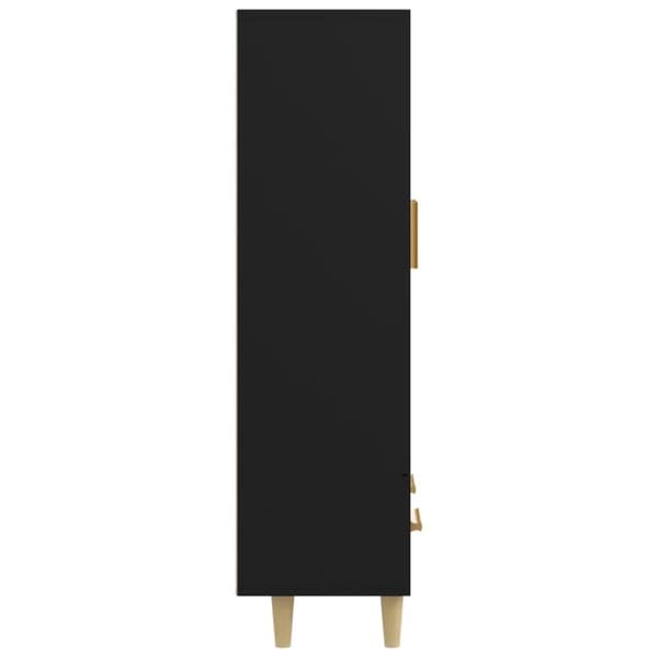 vidaXL Highboard svart 70x31x115 cm konstruert tre