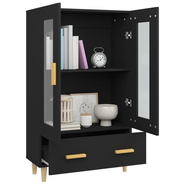 vidaXL Kaappi musta 70x31x115 cm tekninen puu