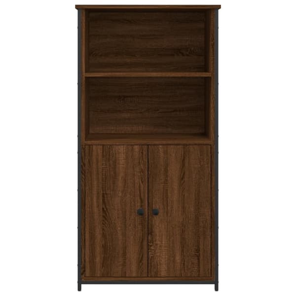 vidaXL højskab 62x36x121,5 cm konstrueret træ brun egetræsfarve