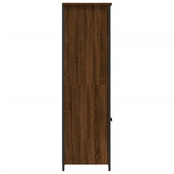 vidaXL højskab 62x36x121,5 cm konstrueret træ brun egetræsfarve