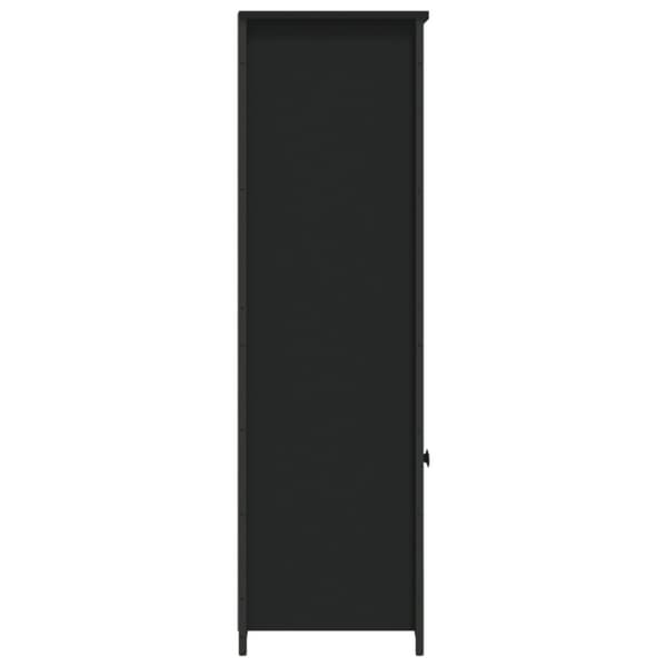 vidaXL højskab 62x36x121,5 cm konstrueret træ sort