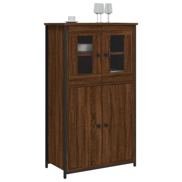 vidaXL Highboard brun eik 62x32x106,5 cm konstruert tre
