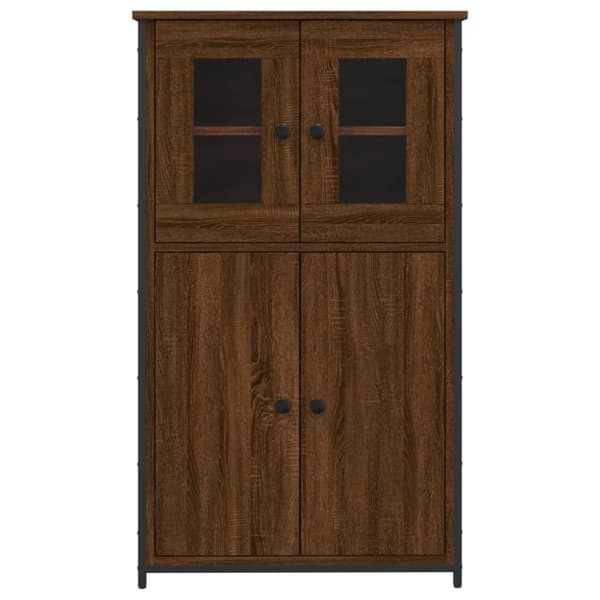 vidaXL Highboard brun eik 62x32x106,5 cm konstruert tre