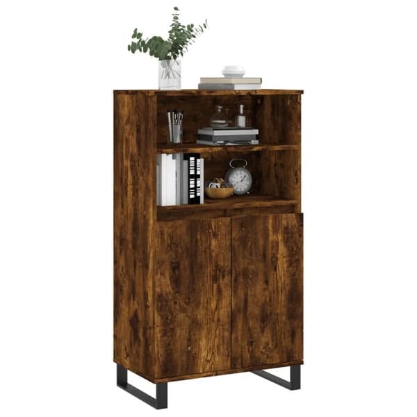 vidaXL skab 60x36x110 cm konstrueret træ Røget egetræ