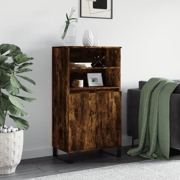 vidaXL skab 60x36x110 cm konstrueret træ Røget egetræ