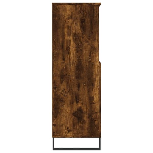 vidaXL Highboard røkt eik 60x36x110 cm konstruert tre