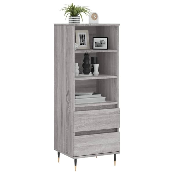 vidaXL skab 40x36x110 cm konstrueret træ Grå sonoma-eg