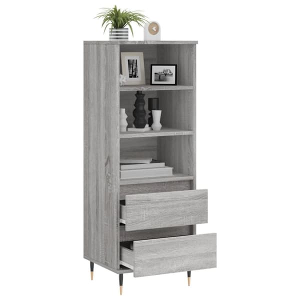 vidaXL skab 40x36x110 cm konstrueret træ Grå sonoma-eg