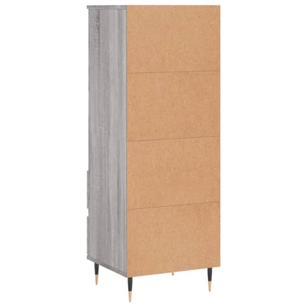 vidaXL skab 40x36x110 cm konstrueret træ Grå sonoma-eg