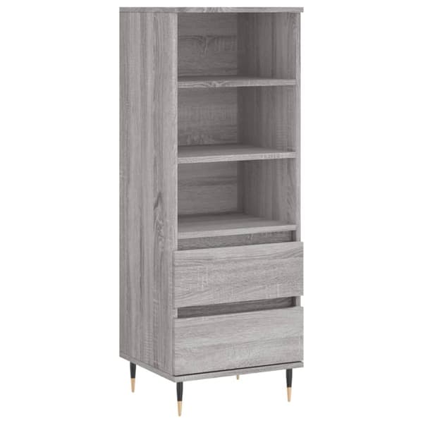 vidaXL skab 40x36x110 cm konstrueret træ Grå sonoma-eg