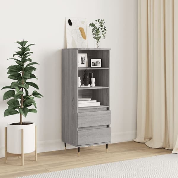 vidaXL Highboard grå sonoma 40x36x110 cm konstruert tre
