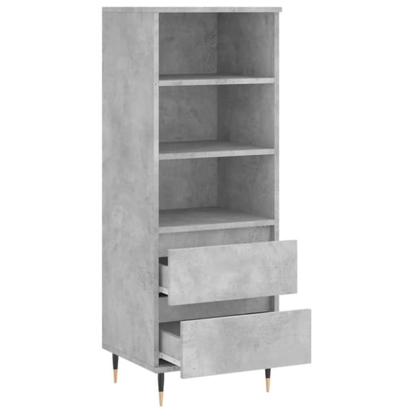 vidaXL Högskåp betonggrå 40x36x110 cm konstruerat trä