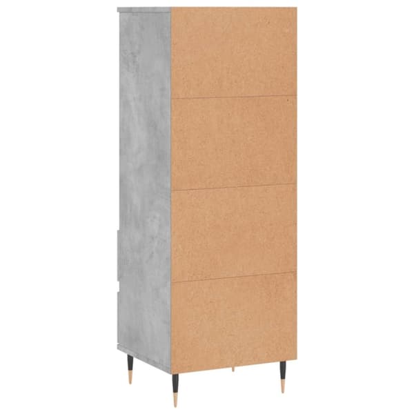 vidaXL Högskåp betonggrå 40x36x110 cm konstruerat trä