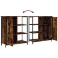 Miniatyrbilde 9 av 11: vidaXL Skjenk røkt eik 70x30x80 cm konstruert tre