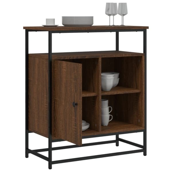 vidaXL Skjenk brun eik 69x35x80 cm konstruert tre
