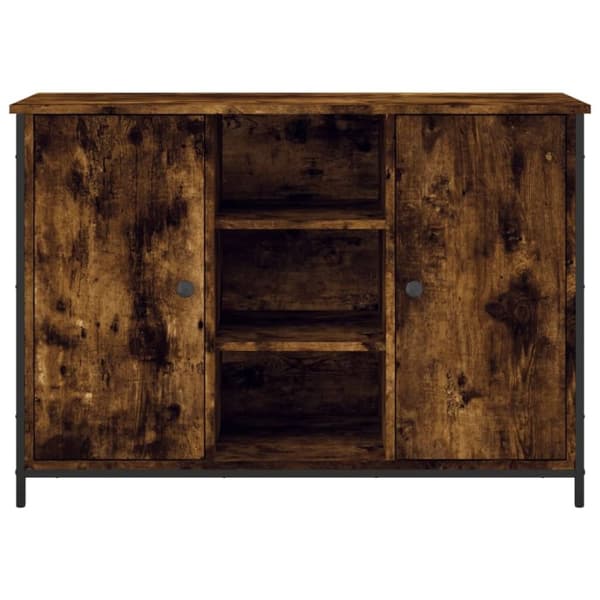 vidaXL Skjenk røkt eik 100x35x70 cm konstruert tre