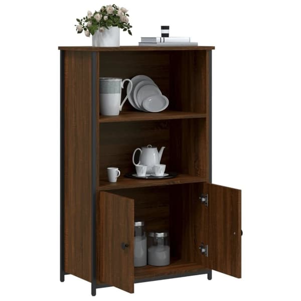 vidaXL skab 62x32x103,5 cm konstrueret træ brun egetræsfarve