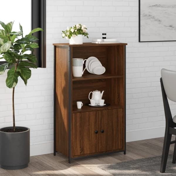 vidaXL skab 62x32x103,5 cm konstrueret træ brun egetræsfarve