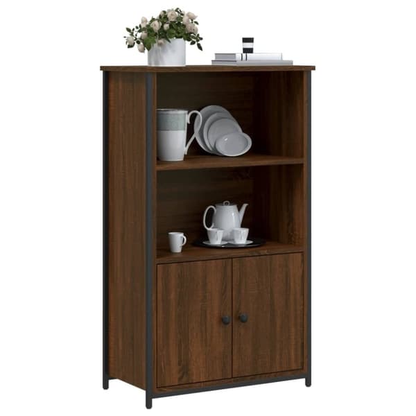 vidaXL skab 62x32x103,5 cm konstrueret træ brun egetræsfarve