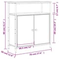 Pikkukuva 11 / 11: vidaXL Senkki savutammi 70x30x80 cm tekninen puu