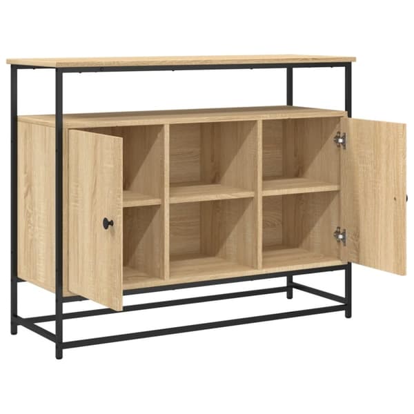 vidaXL skænk 100x35x80 cm konstrueret træ sonoma-eg