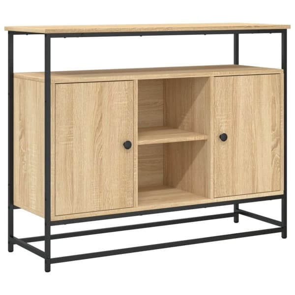 vidaXL skænk 100x35x80 cm konstrueret træ sonoma-eg