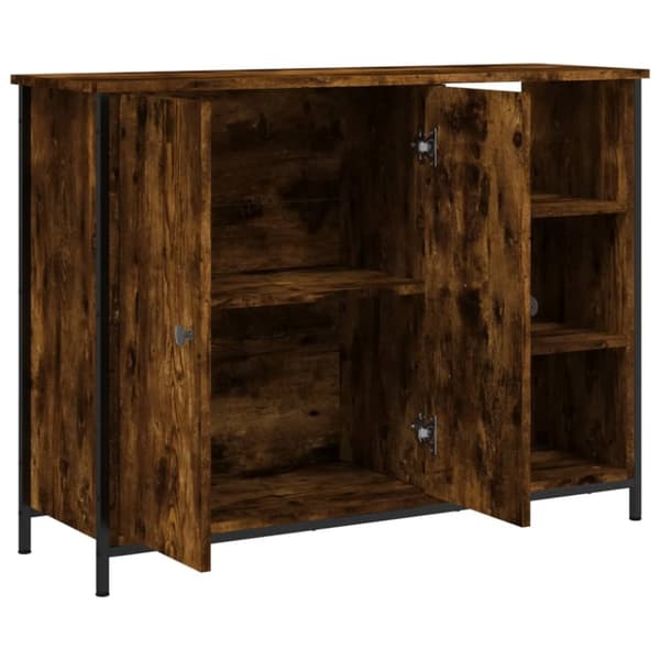 vidaXL Skänk rökfärgad ek 100x33x75 cm konstruerat trä