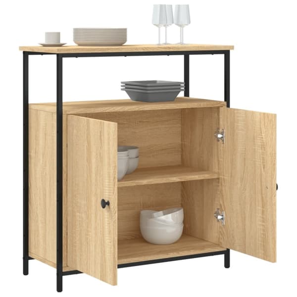 vidaXL Skänk sonoma-ek 70x30x80 cm konstruerat trä