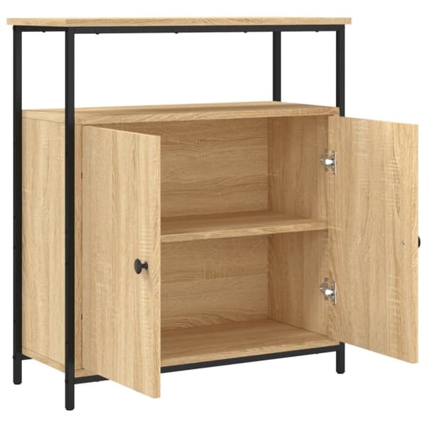 vidaXL Skänk sonoma-ek 70x30x80 cm konstruerat trä