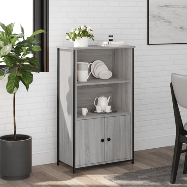 vidaXL skab 62x32x103,5 cm konstrueret træ grå sonoma-eg