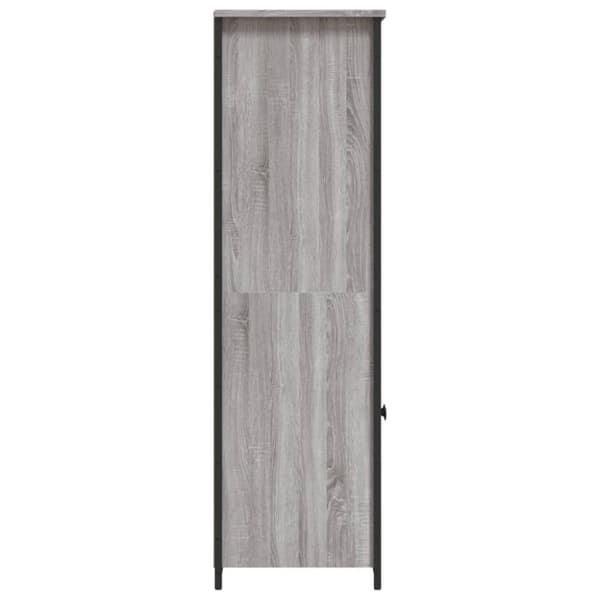 vidaXL Kaappi harmaa Sonoma 62x36x121,5 cm tekninen puu