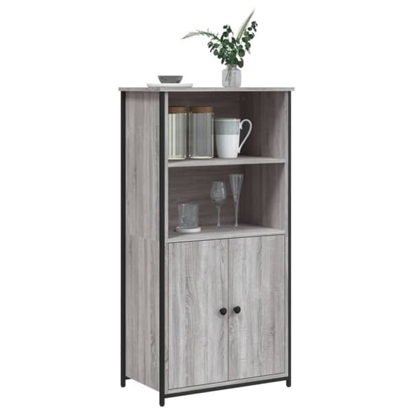 vidaXL Kaappi harmaa Sonoma 62x36x121,5 cm tekninen puu