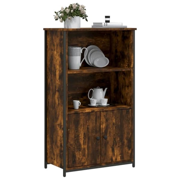 vidaXL skab 62x32x103,5 cm konstrueret træ røget egetræsfarve