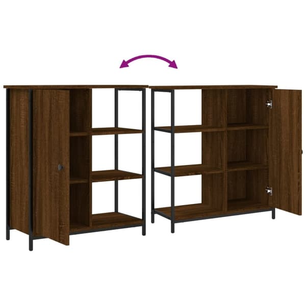 vidaXL skab 70x30x80 cm konstrueret træ brun egetræsfarve