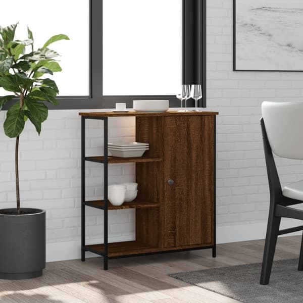 vidaXL skab 70x30x80 cm konstrueret træ brun egetræsfarve