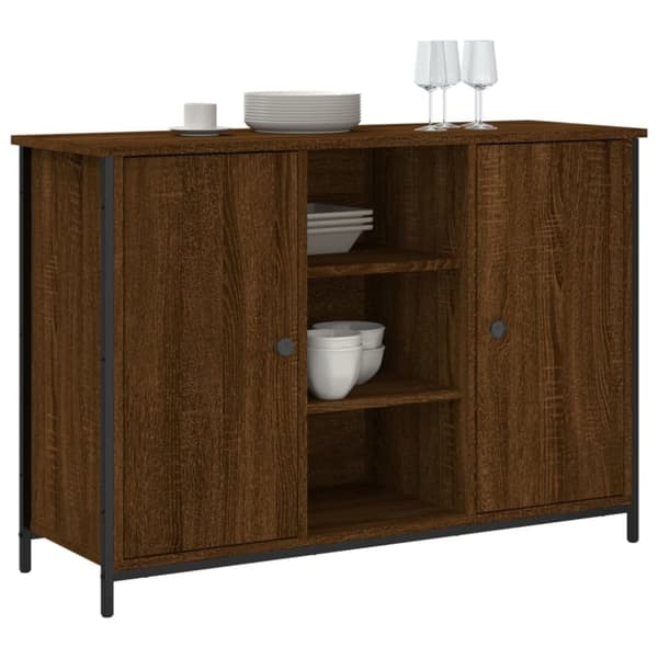 vidaXL skænk 100x35x70 cm konstrueret træ brun egetræsfarve
