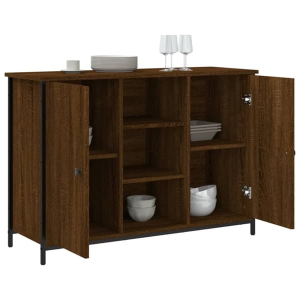 vidaXL skænk 100x35x70 cm konstrueret træ brun egetræsfarve