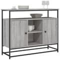 Pikkukuva 3 / 11: vidaXL Senkki harmaa Sonoma 100x35x80 cm tekninen puu